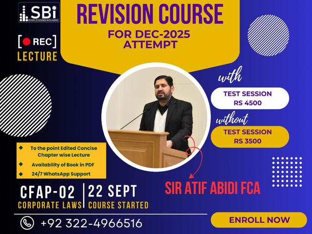 CFAP 02 SBI Complete Crash Revision by Sir Atif Abidi